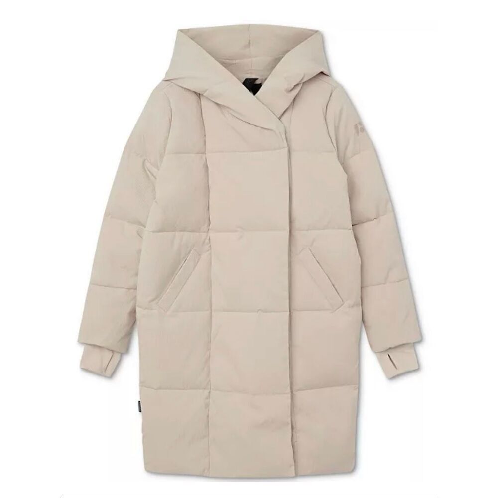 Frank & Oak The Corduroy Comfort Hygge Insulated Puffer Coat Slate Cream XL - Picture 1 of 9